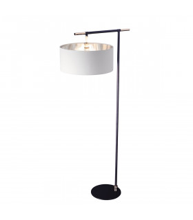 Balance Floor Lamp with Shade Black Polished Nickel-1