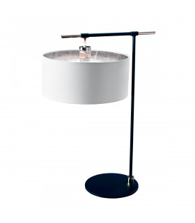 Balance Table Lamp with Round Shade Black Polished Nickel-1