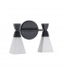 Bowtie 2 Light Bathroom Wall Lamp Matte Black IP44-5