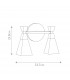 Bowtie 2 Light Bathroom Wall Lamp Matte Black IP44-6