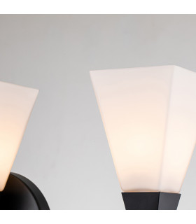 Bowtie 3 Light Bathroom Wall Lamp Matte Black IP44-2
