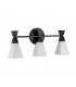Bowtie 3 Light Bathroom Wall Lamp Matte Black IP44-5