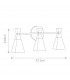 Bowtie 3 Light Bathroom Wall Lamp Matte Black IP44-6