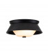 Bowtie 2 Light Bathroom Ceiling Light Matte Black IP44-1