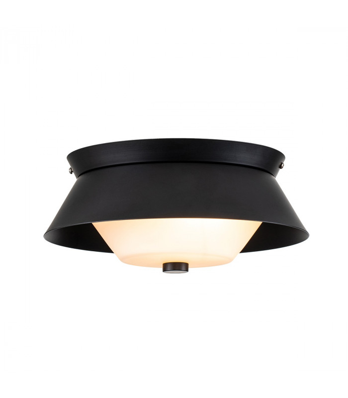 Bowtie 2 Light Bathroom Ceiling Light Matte Black IP44-1