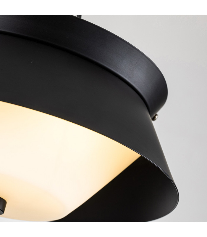 Bowtie 2 Light Bathroom Ceiling Light Matte Black IP44-3