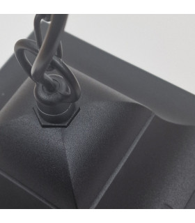 Chapel Outdoor Pendant Ceiling Light Black IP44-2
