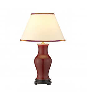 Oxblood Table Lamp with Round Tapered Shade Oxblood-1