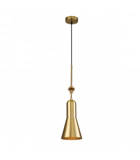 Etoile Dome Pendant Ceiling Light Aged Brass and Gold Leaf-1