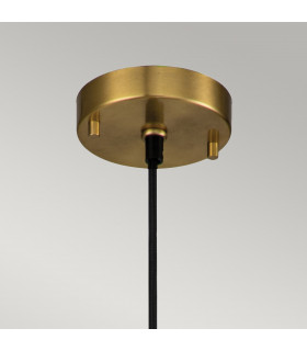 Etoile Dome Pendant Ceiling Light Aged Brass and Gold Leaf-2
