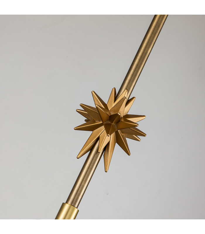 Etoile Dome Pendant Ceiling Light Aged Brass and Gold Leaf-3