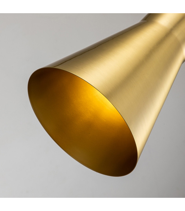 Etoile Dome Pendant Ceiling Light Aged Brass and Gold Leaf-5