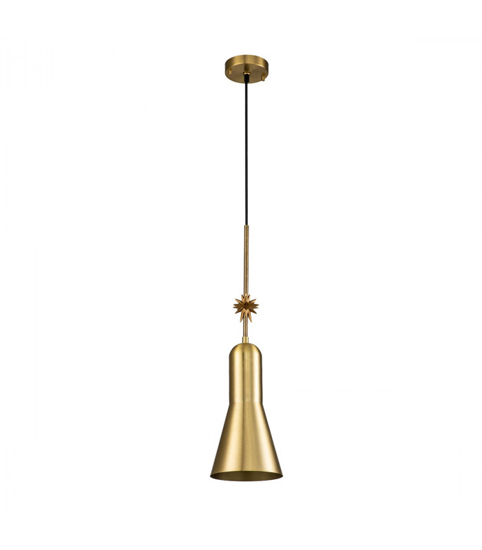 Etoile Dome Pendant Ceiling Light Aged Brass and Gold Leaf-7