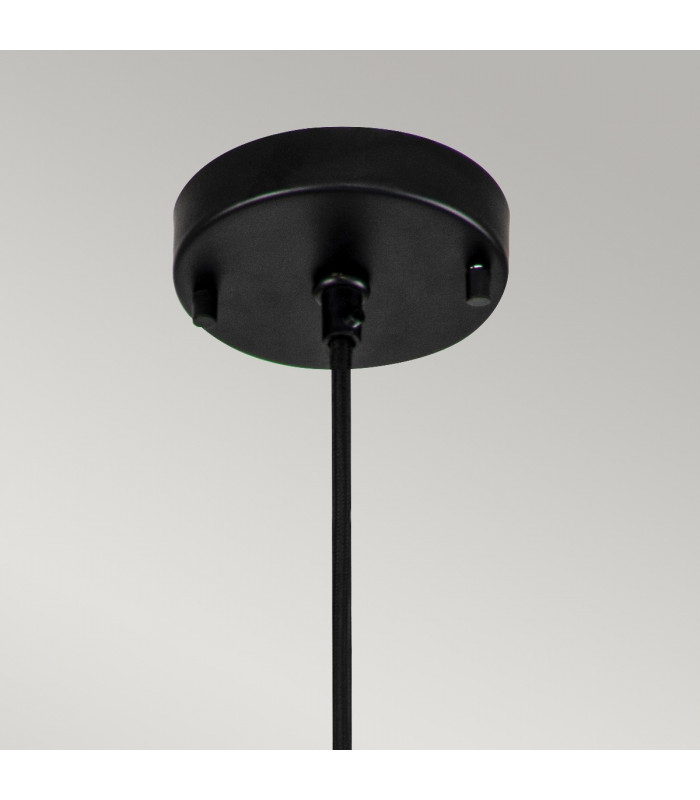 Etoile Dome Pendant Ceiling Light Matte Black and Gold Leaf-2
