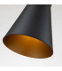 Etoile Dome Pendant Ceiling Light Matte Black and Gold Leaf-6