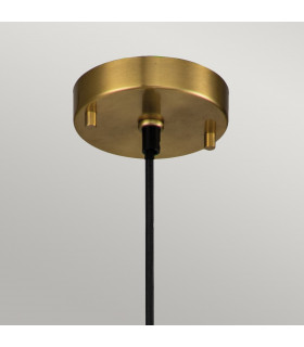 Etoile Dome Pendant Ceiling Light Aged Brass and Gold Leaf-2