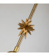 Etoile Dome Pendant Ceiling Light Aged Brass and Gold Leaf-3