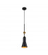 Etoile Dome Pendant Ceiling Light Matte Black and Gold Leaf-1