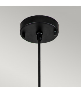 Etoile Dome Pendant Ceiling Light Matte Black and Gold Leaf-2