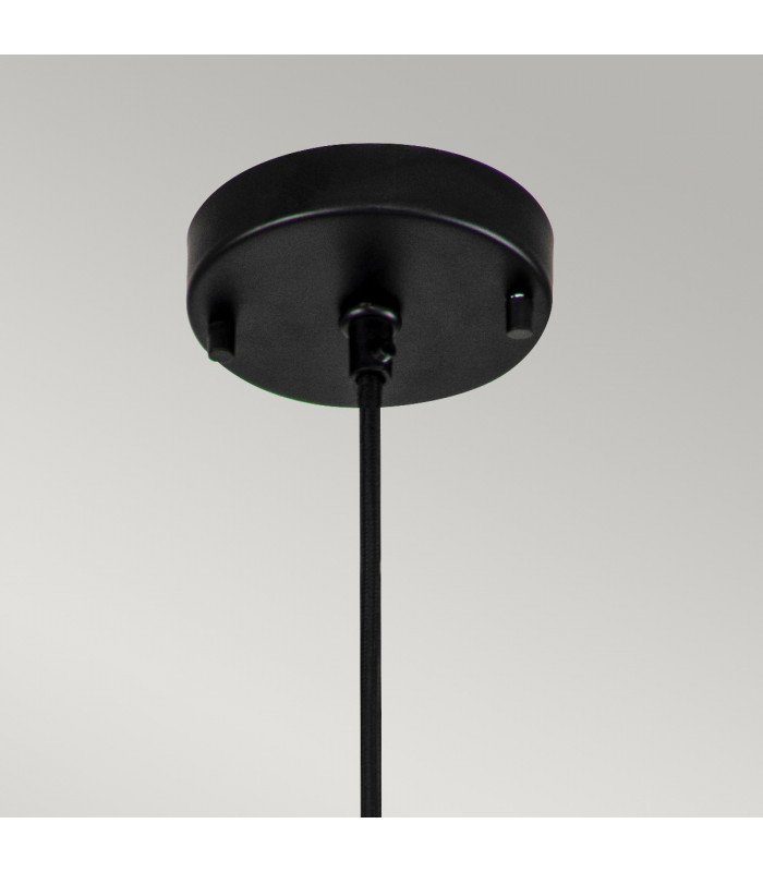 Etoile Dome Pendant Ceiling Light Matte Black and Gold Leaf-2