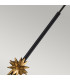 Etoile Dome Pendant Ceiling Light Matte Black and Gold Leaf-3