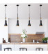 Etoile Dome Pendant Ceiling Light Matte Black and Gold Leaf-7