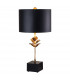 Camilia Table Lamp with Round Shade Antique Gold and Black-1