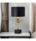 Camilia Table Lamp with Round Shade Antique Gold and Black-5