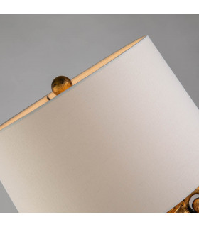 Gallier Table Lamp with Round Shade Black and Gold-2