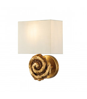 Swirl Wall Lamp with Shade Gold Leaf-1