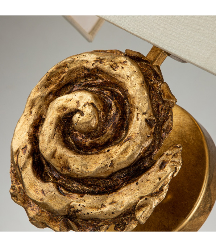 Swirl Wall Lamp with Shade Gold Leaf-4