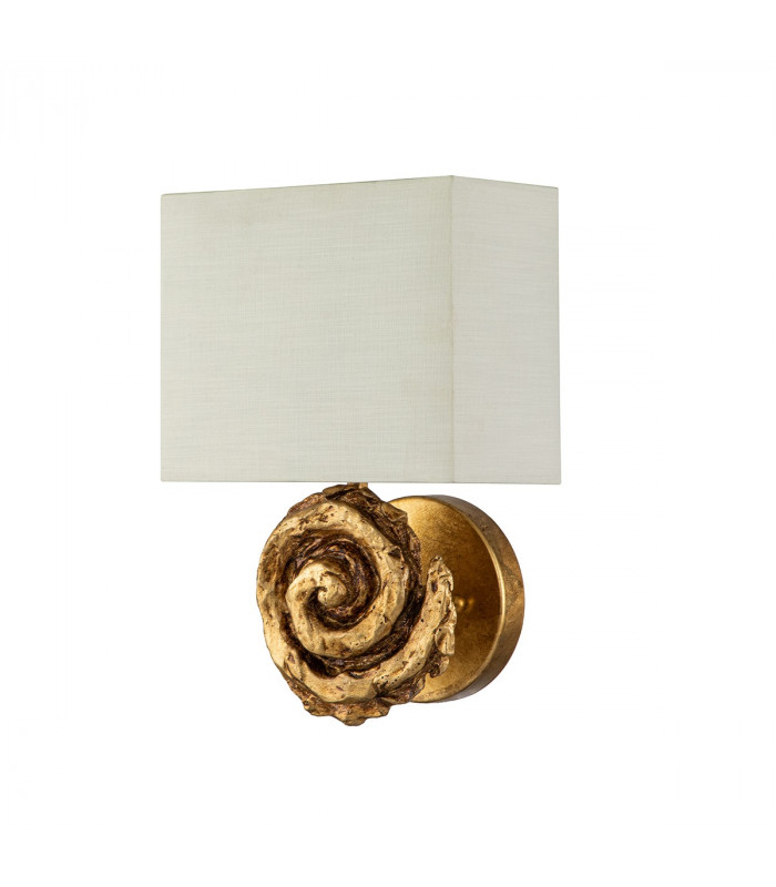 Swirl Wall Lamp with Shade Gold Leaf-5