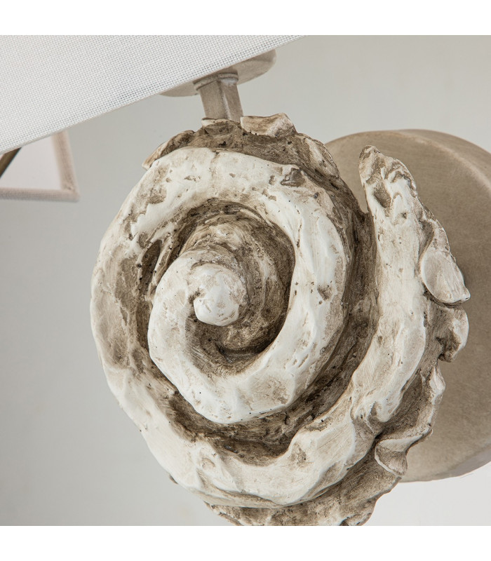 Swirl Wall Lamp with Shade Bone White-4