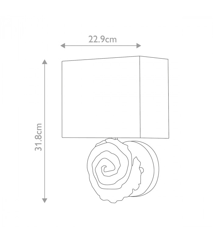 Swirl Wall Lamp with Shade Bone White-7