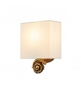 Swirl Wall Lamp with Shade Gold Leaf-1