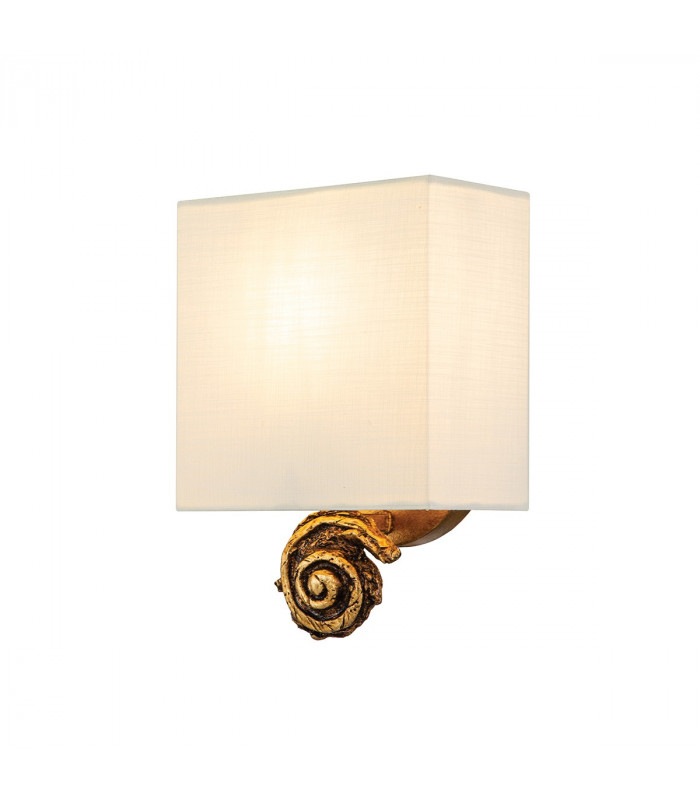 Swirl Wall Lamp with Shade Gold Leaf-1