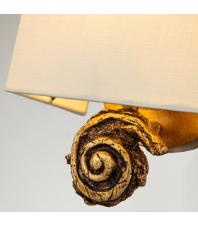 Swirl Wall Lamp with Shade Gold Leaf-2