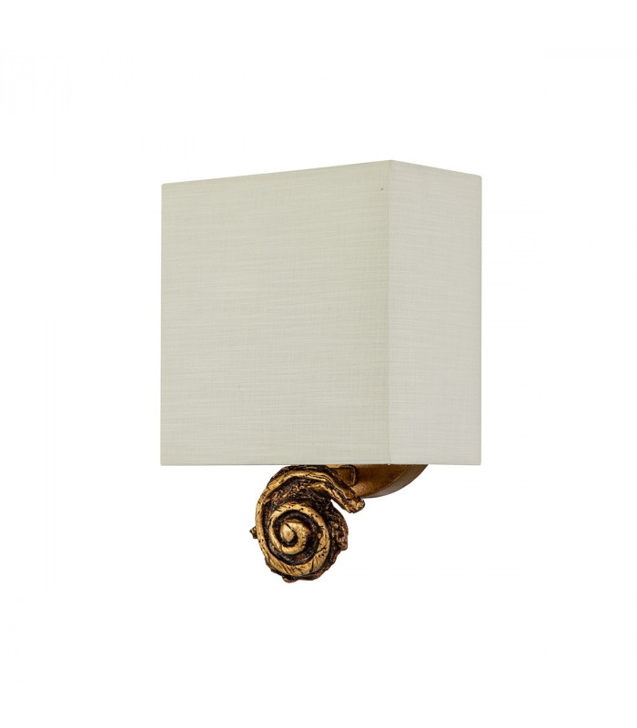 Swirl Wall Lamp with Shade Gold Leaf-5