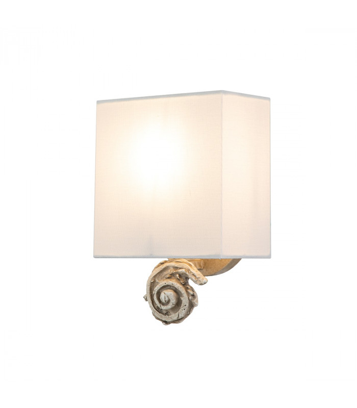 Swirl Wall Lamp with Shade Bone White-1