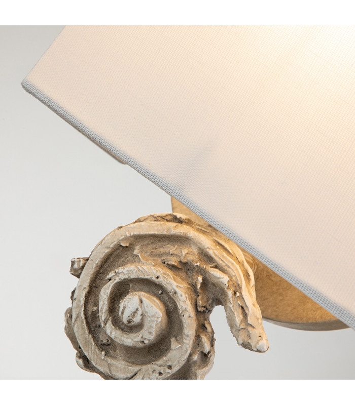 Swirl Wall Lamp with Shade Bone White-4