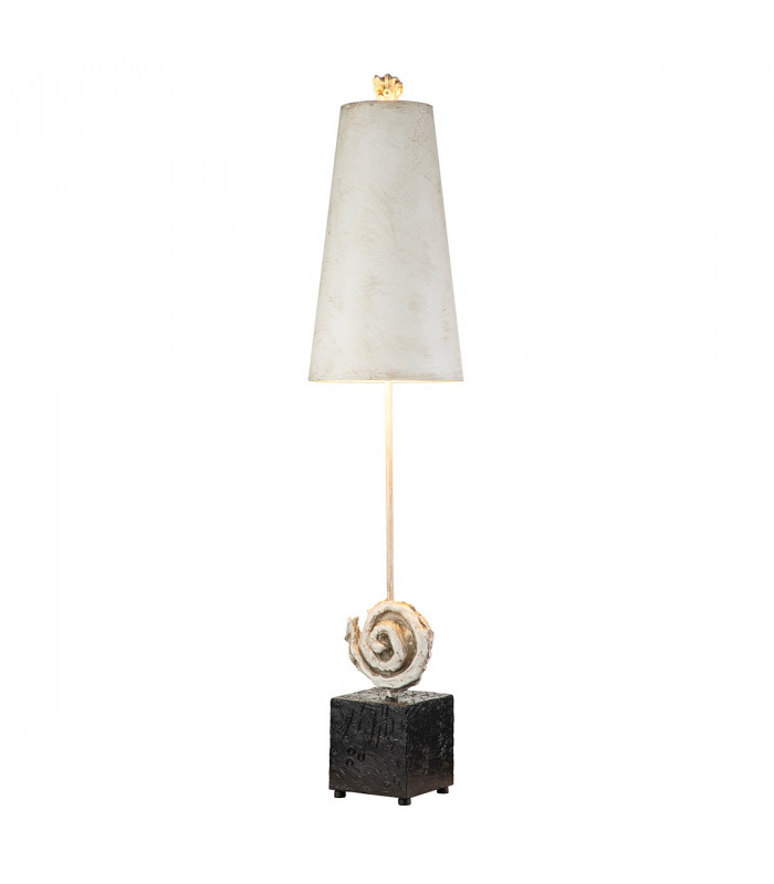 Swirl Table Lamp Bone White and Black-1