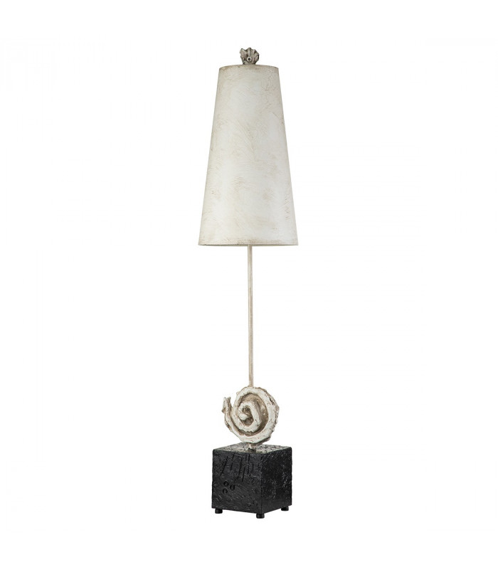 Swirl Table Lamp Bone White and Black-6