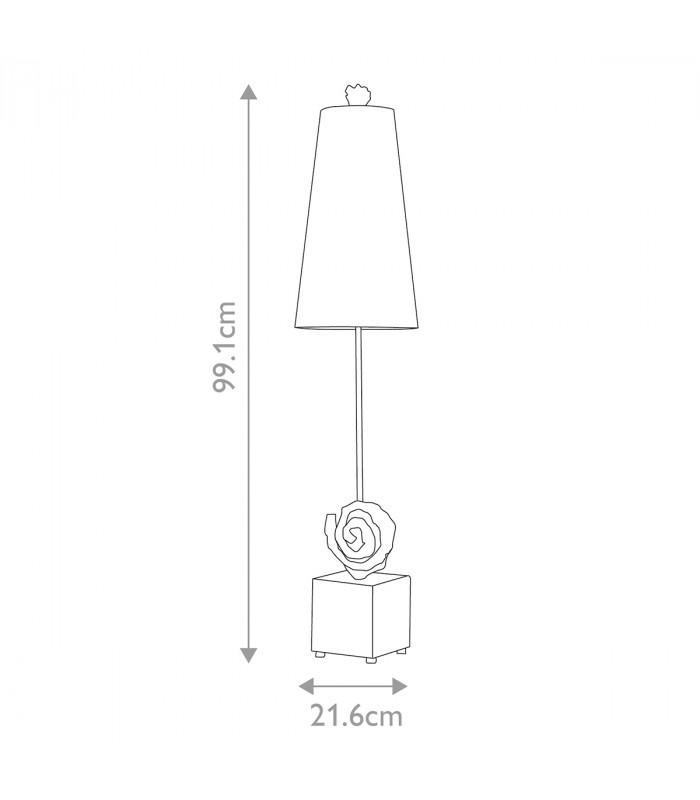 Swirl Table Lamp Bone White and Black-7