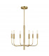 Brianna 6 Light Multi Arm Pendant Ceiling Light Burnished Brass-1