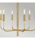 Brianna 6 Light Multi Arm Pendant Ceiling Light Burnished Brass-3