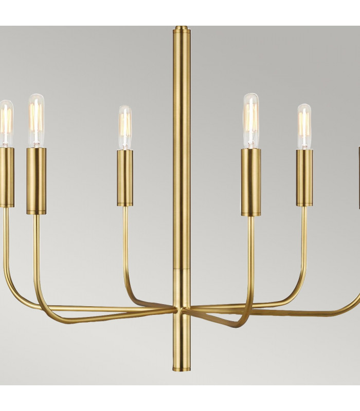 Brianna 6 Light Multi Arm Pendant Ceiling Light Burnished Brass-3