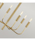 Brianna 6 Light Multi Arm Pendant Ceiling Light Burnished Brass-4