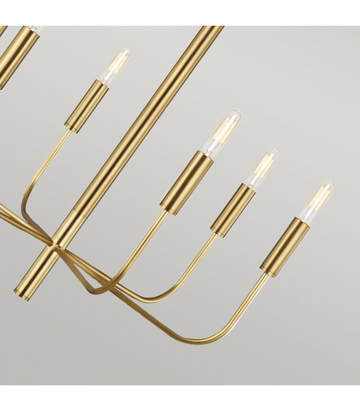 Brianna 6 Light Multi Arm Pendant Ceiling Light Burnished Brass-4