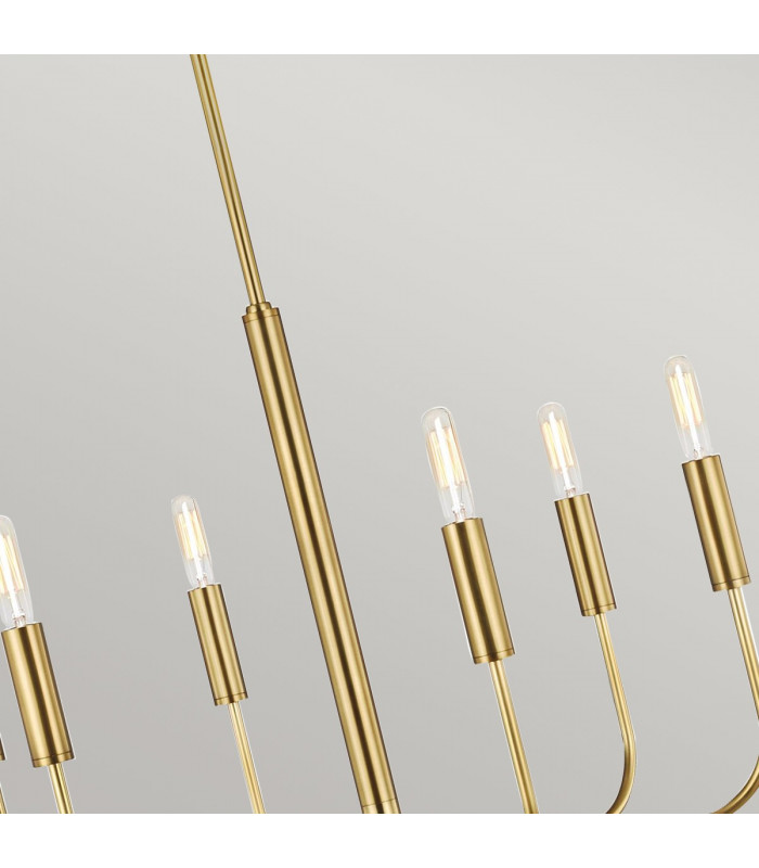 Brianna 6 Light Multi Arm Pendant Ceiling Light Burnished Brass-5