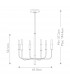 Brianna 6 Light Multi Arm Pendant Ceiling Light Burnished Brass-7